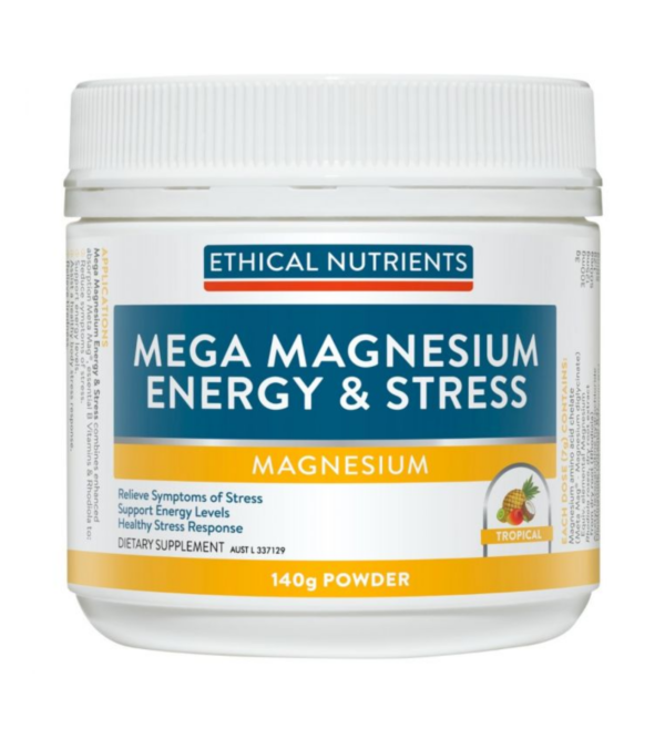 Ethical Nutrients Megazorb Mega Magnesium Energy & Stress Tropical140g