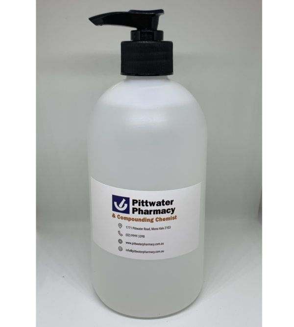 Antibacterial?Hand Sanitiser  70% Ethanol 500mL - Pump - Compounded